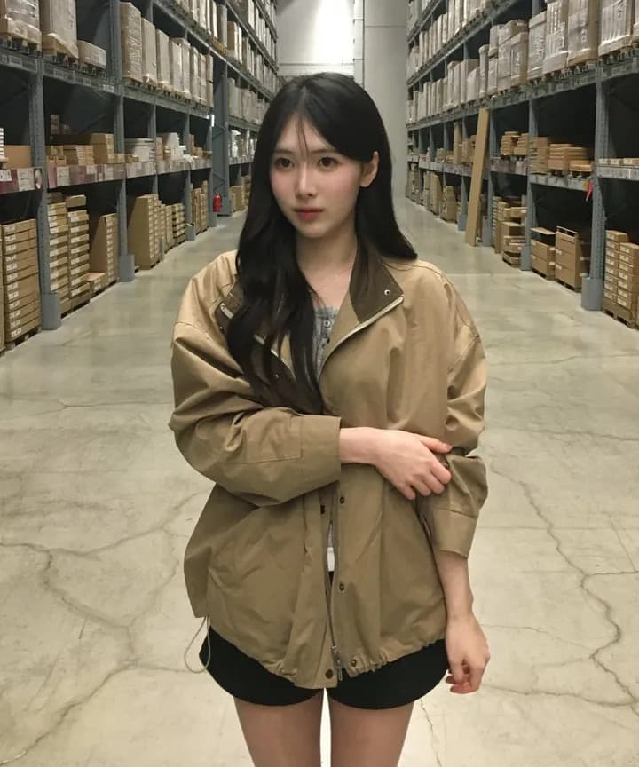 재고 있음 chic 한국 스타일 배색 재킷 상세 이미지 36