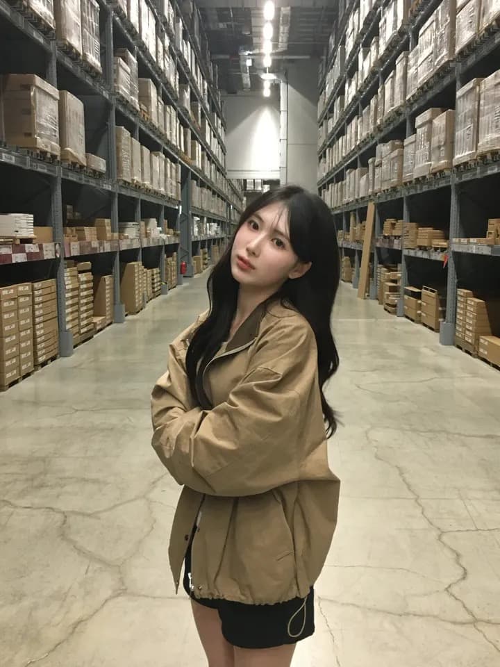 재고 있음 chic 한국 스타일 배색 재킷 상세 이미지 38