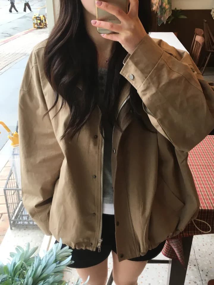 재고 있음 chic 한국 스타일 배색 재킷 상세 이미지 40