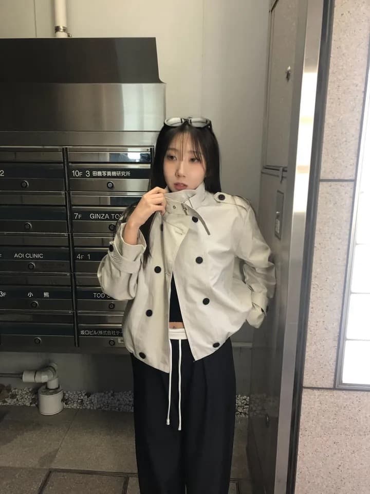 재고 있음 chic 패션 한국 스타일 이중 버튼 재킷 재킷 상세 이미지 12