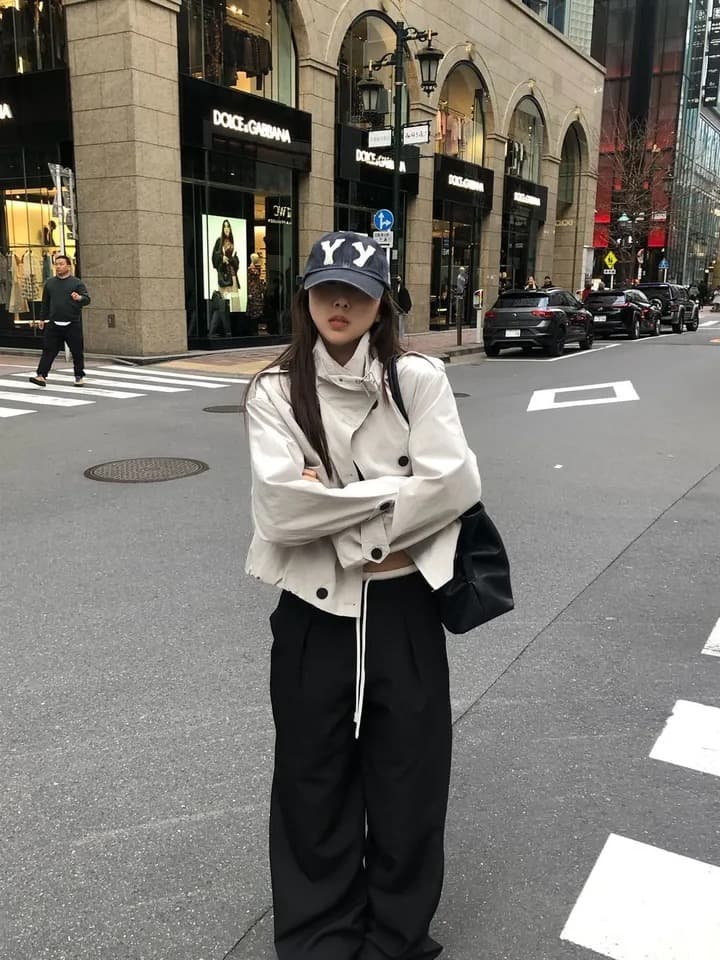 재고 있음 chic 패션 한국 스타일 이중 버튼 재킷 재킷 상세 이미지 19