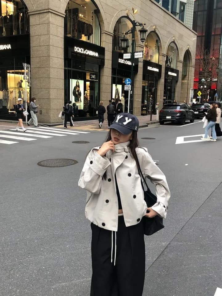 재고 있음 chic 패션 한국 스타일 이중 버튼 재킷 재킷 상세 이미지 21
