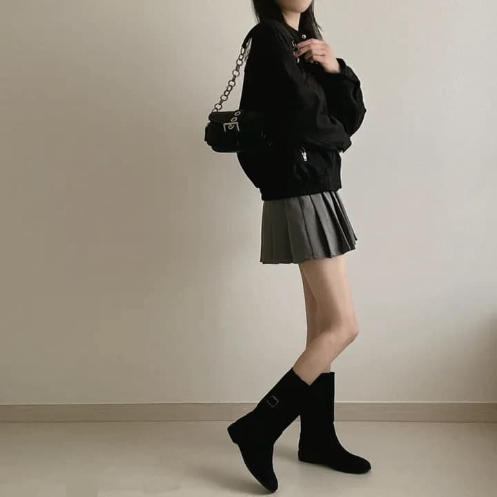 재고 있음 쇼트 스타일 스탠드 칼라 재킷 캐주얼 재킷 상세 이미지 5