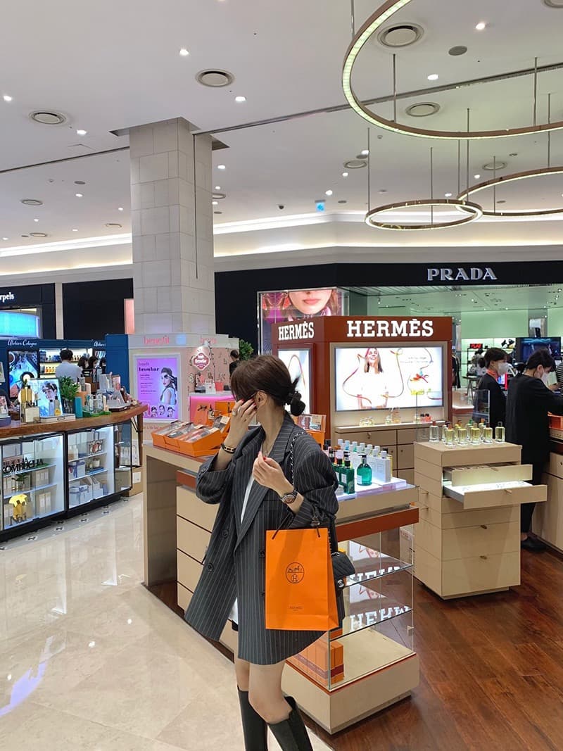 한국 ins 고급 센스 세로 줄무늬 루즈핏 세련된 블레이저 벨트 포함 상세 이미지 8
