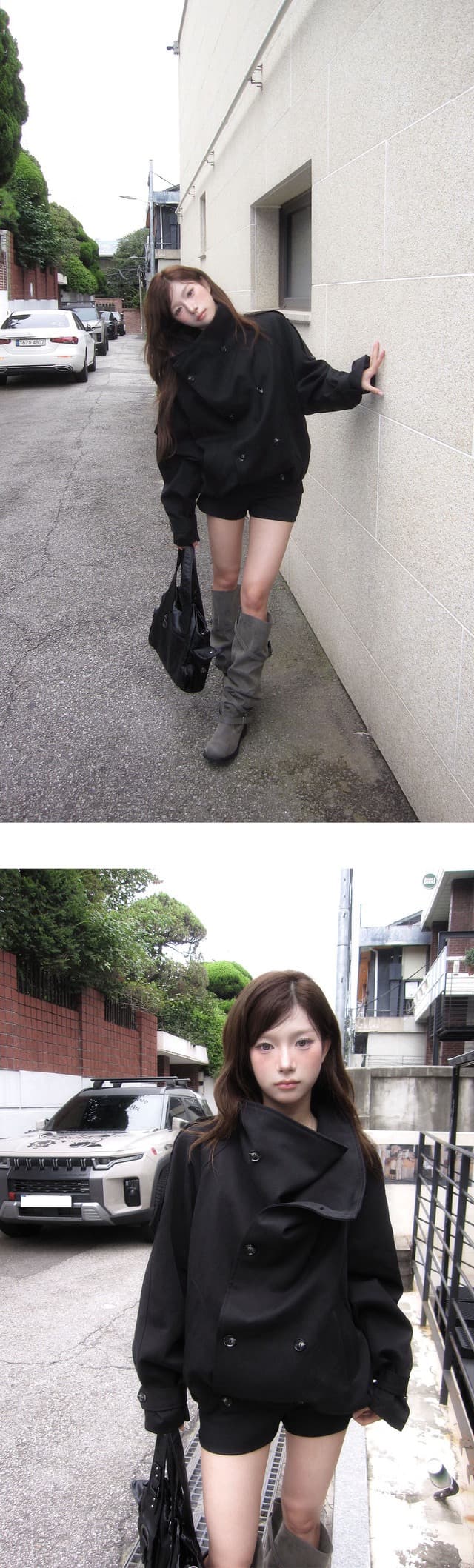 재고 있음 한국 chic 가을 겨울 새로운 한 부서 품격 이중 버튼 재킷 재킷 상세 이미지 4