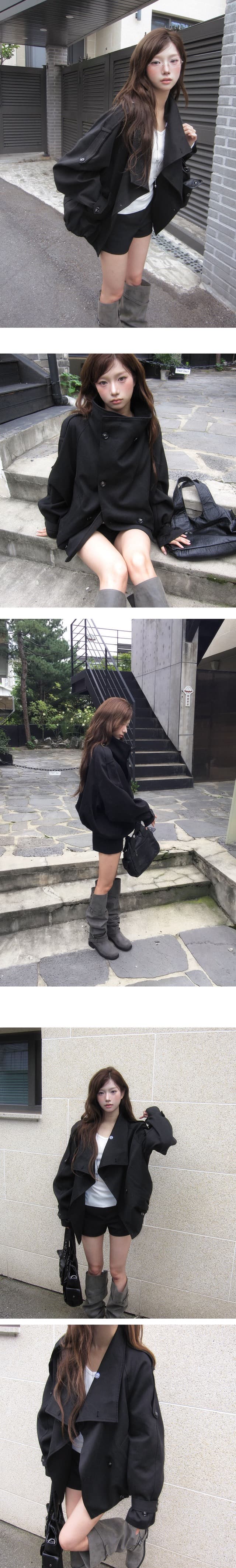 재고 있음 한국 chic 가을 겨울 새로운 한 부서 품격 이중 버튼 재킷 재킷 상세 이미지 6
