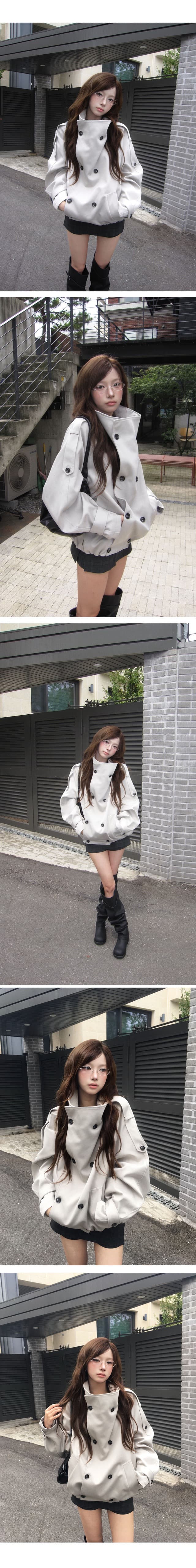 재고 있음 한국 chic 가을 겨울 새로운 한 부서 품격 이중 버튼 재킷 재킷 상세 이미지 11