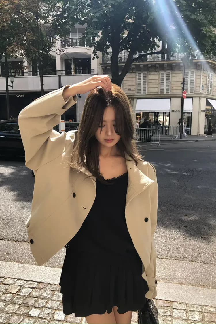 하자 절묘한 가입 일상 센스 쇼트 스타일 스탠드 칼라 재킷 재킷 상세 이미지 11