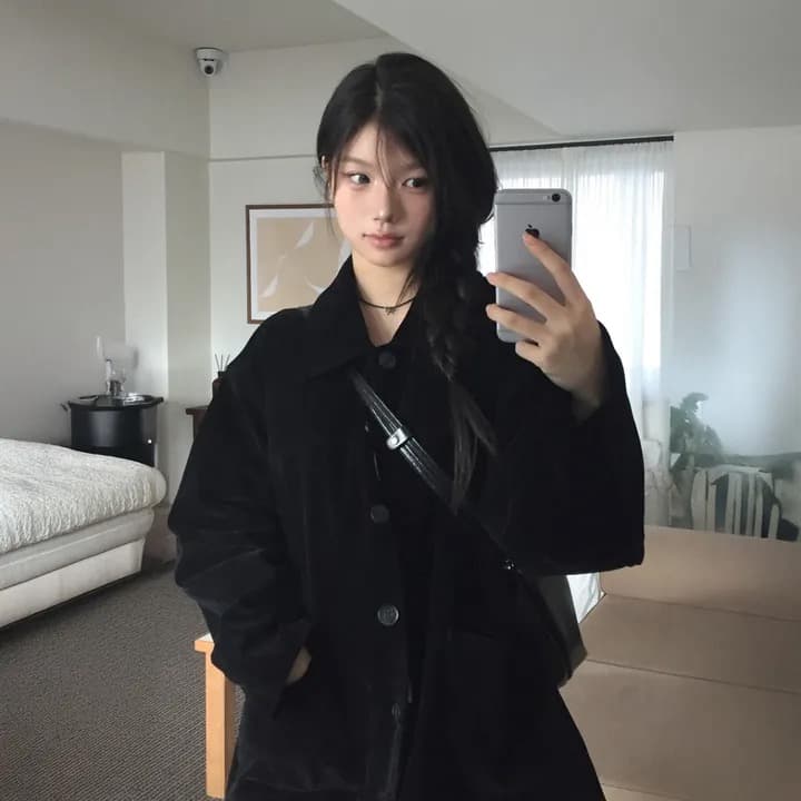 재고 있음 한국 스타일 chic 다용도 슬림해 보이는 재킷 재킷 상세 이미지 13