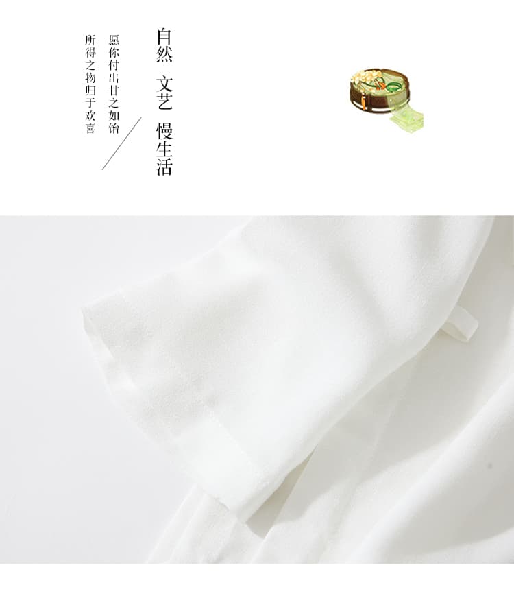 봄 여름 레이스업 비스듬한 襟 로브 피난처 태극권 서비스 남녀 통기성 연습 서비스 맨위 차 서비스 젠 서비스 작업복 상세 이미지 9