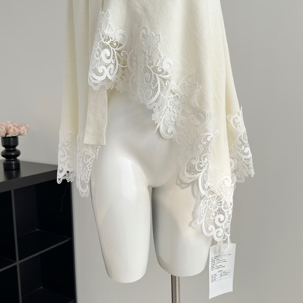 okmashop 화이트 복숭아 천 새싹 오프숄더 맨위 여성 봄 디자인 센스 레이스 순수한 욕망 섹시함 오프숄더 니트 스웨터 상세 이미지 19