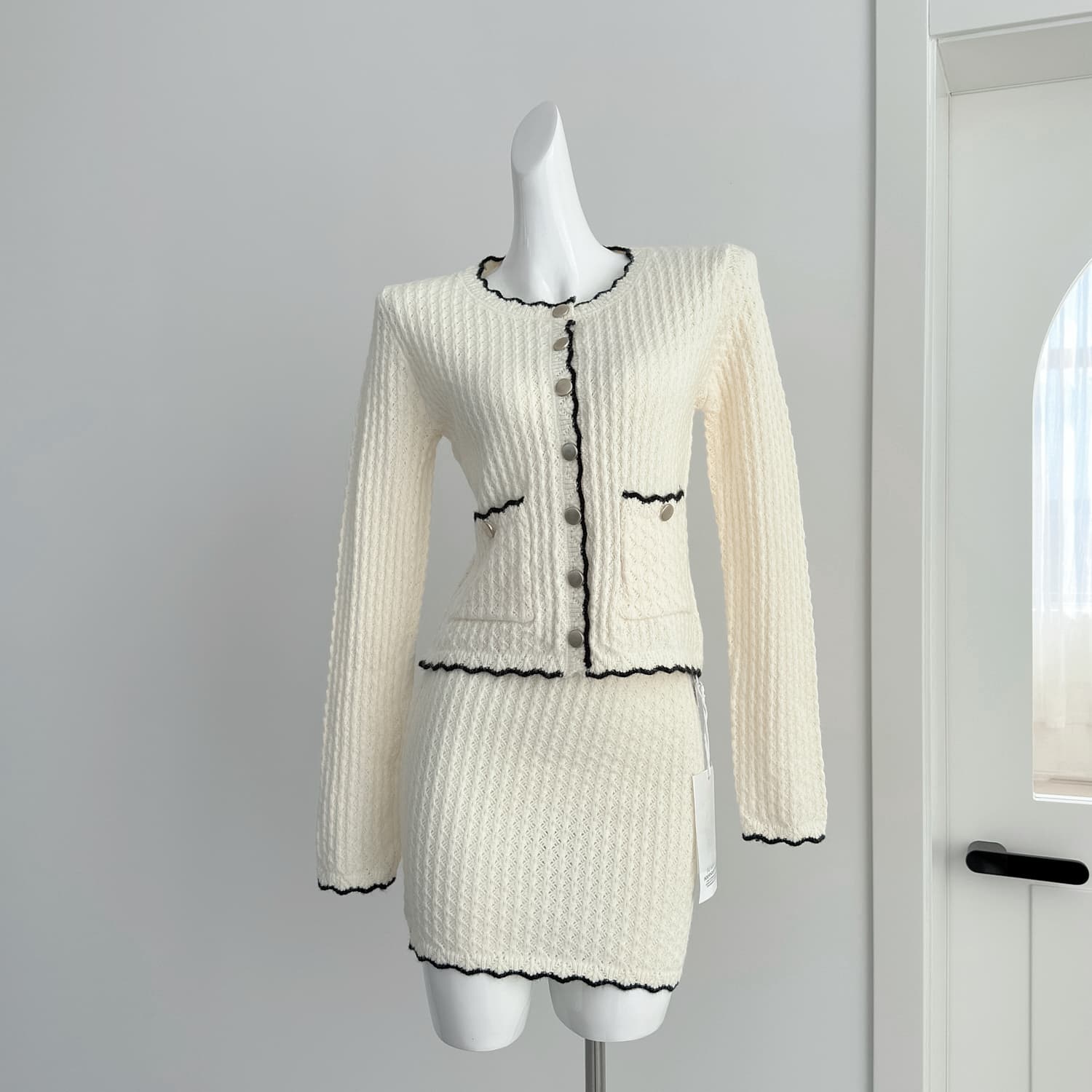멀리 샤오시엔 원웬 사설 서비스 자수 맨위 벨트 안전 바지 반신 치마 세트 상세 이미지 4