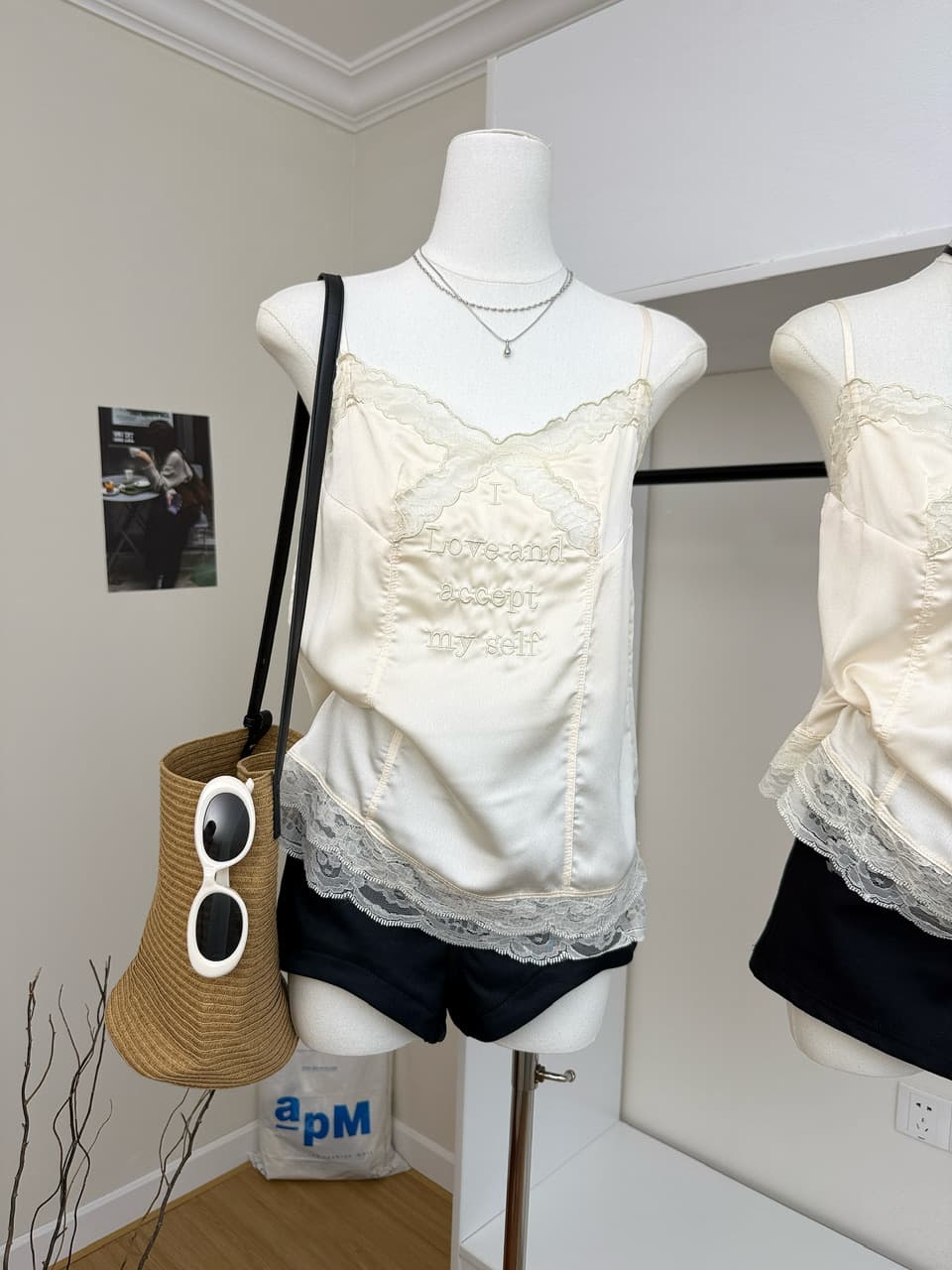 okaaay 하트 비트 뮤즈 순수한 욕망 레이스 레이스 캐미솔 가을 겨울 고급 센스 인사이드 가져 가라. 만나는 맨위 상세 이미지 5