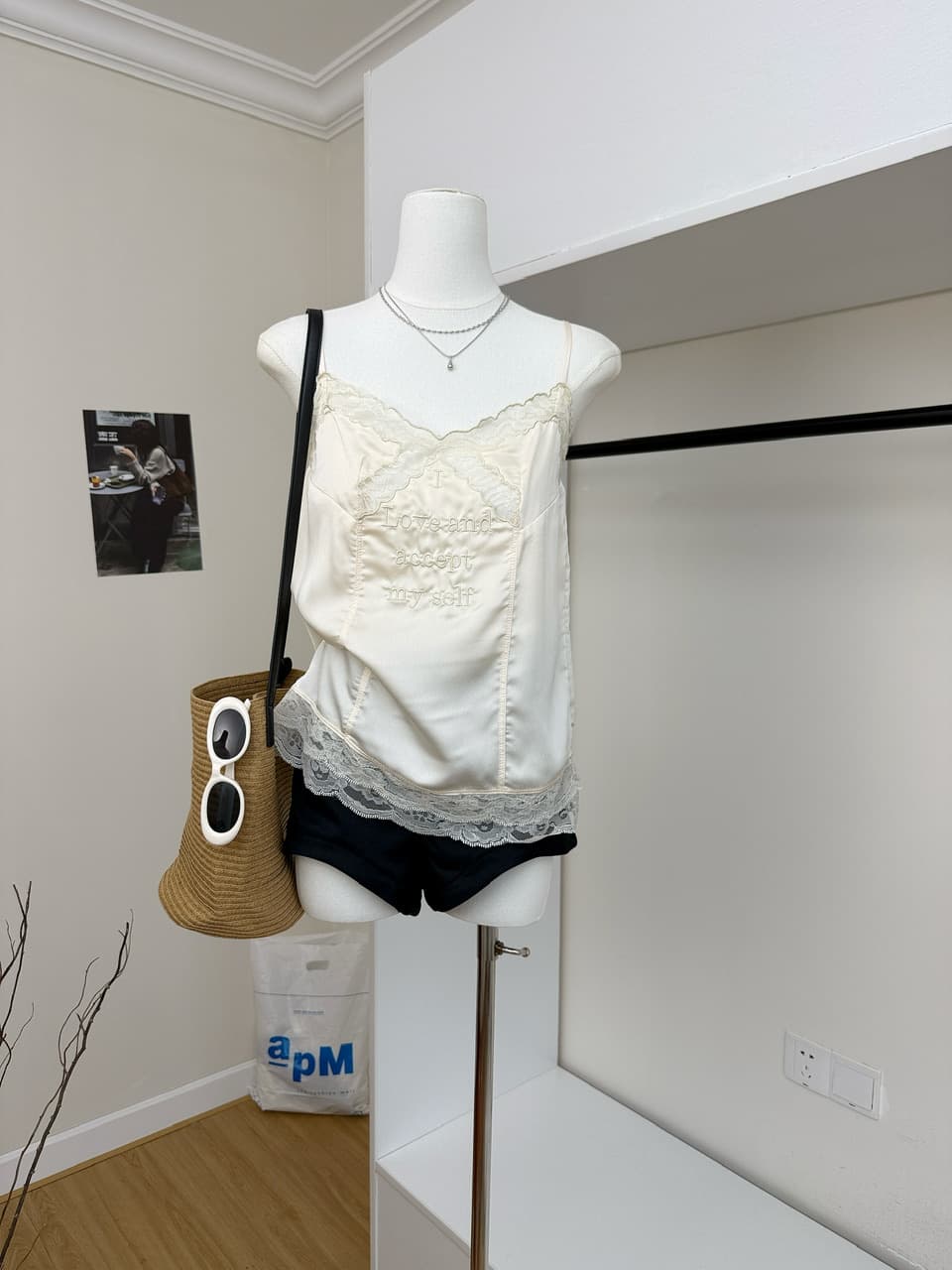 okaaay 하트 비트 뮤즈 순수한 욕망 레이스 레이스 캐미솔 가을 겨울 고급 센스 인사이드 가져 가라. 만나는 맨위 상세 이미지 6