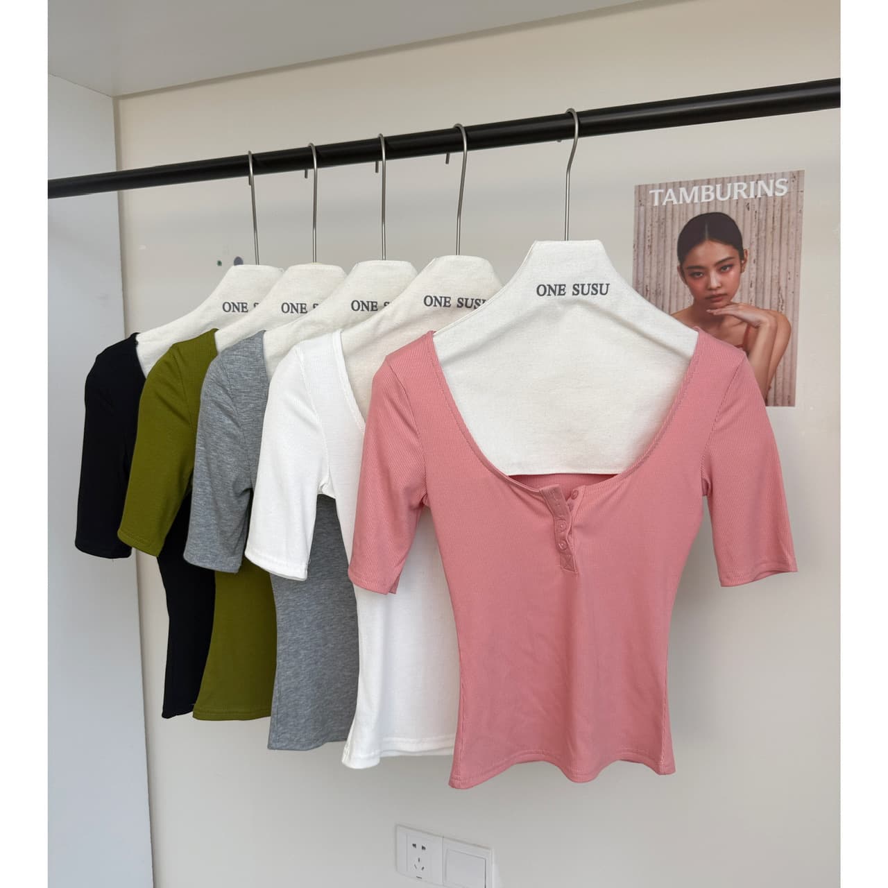 jmshop 타운 가게 일 부드러운 욕망 끓인 물 몸매 가꾸기 슬림해 보이는 주간 실크 양모 반팔 티셔츠 맨위 이미지 6
