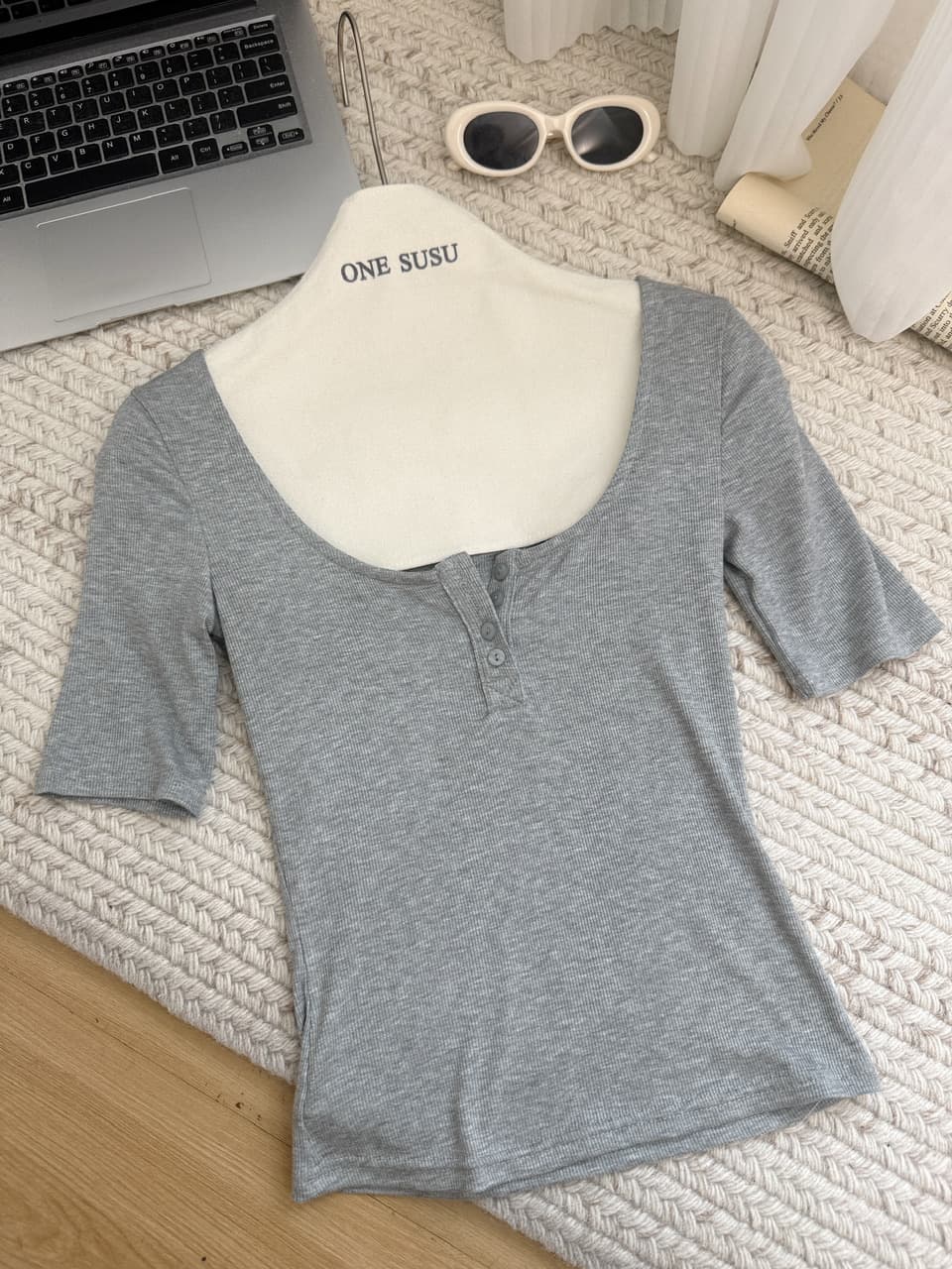 jmshop 타운 가게 일 부드러운 욕망 끓인 물 몸매 가꾸기 슬림해 보이는 주간 실크 양모 반팔 티셔츠 맨위 상세 이미지 20