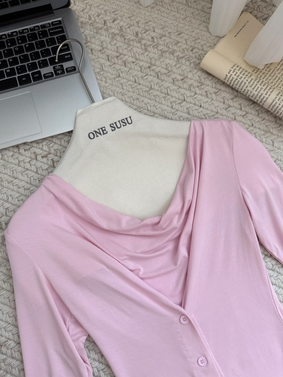밤나무 코코아 bankelili 우유 피부 공기 센스 모달 슈퍼 도루 가을 흔들다 칼라 허리 수축 디자인 센스 티셔츠 여성 상세 이미지 11
