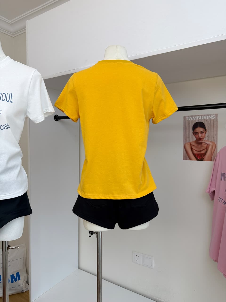 지구 Ouyang 주요 추진력 ig 장기 지배 더블 버전 전후 둘 착용 vtg 아메리칸 알파벳 프린트 반팔 티셔츠 이미지 4