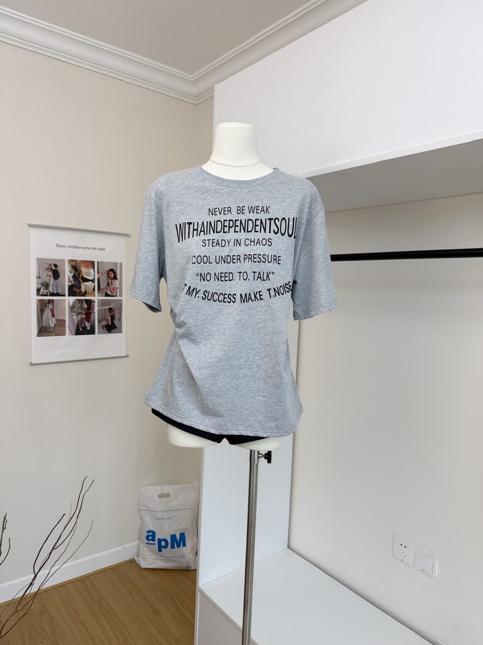 지구 Ouyang 주요 추진력 ig 장기 지배 더블 버전 전후 둘 착용 vtg 아메리칸 알파벳 프린트 반팔 티셔츠 상세 이미지 11