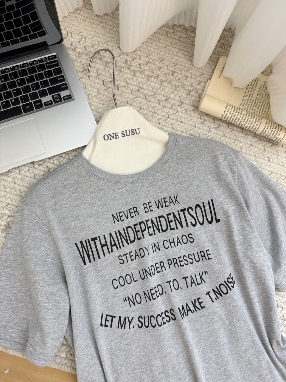 지구 Ouyang 주요 추진력 ig 장기 지배 더블 버전 전후 둘 착용 vtg 아메리칸 알파벳 프린트 반팔 티셔츠 상세 이미지 21