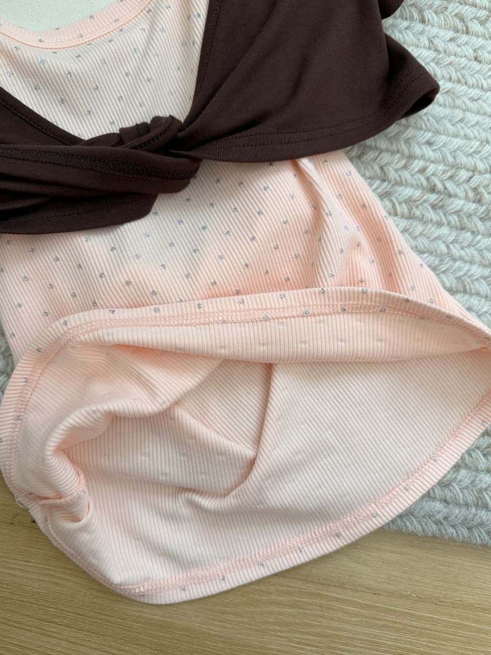 안녕하세요. 대포 작은 대중 니트 오픈 가디건 숄 행침 목 투피스 조끼 여성 여름 디자인 센스 세트 맨위 상세 이미지 17