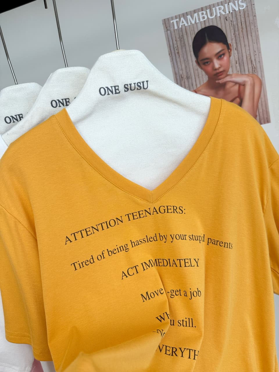 skk store ig 장기 지배 t 210g 주간 실크 코튼 vtg 느슨함 센스 아메리칸 알파벳 프린트 반팔 티셔츠 상세 이미지 21