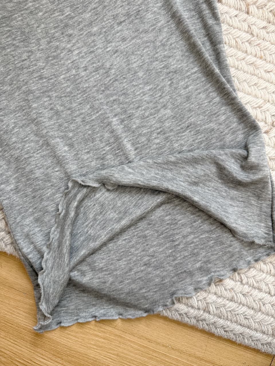 jmshop 아름다움 욕망 빛 요리 한 tee 정회원 보존 주간 실크 양모 반팔 티셔츠 여성 u 칼라 물결무늬 측면에 의류 상세 이미지 16