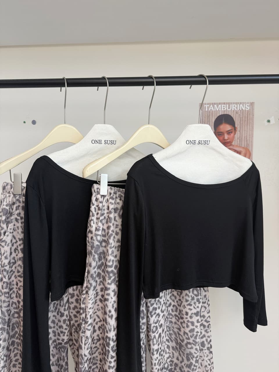 yolo shop 안개 센스 레오파드 무늬 프린트 캐주얼 루즈핏 와이드 레깅스 바지 여름 높음 그램 무거운 스트레이트 운동 긴 바지 상세 이미지 12
