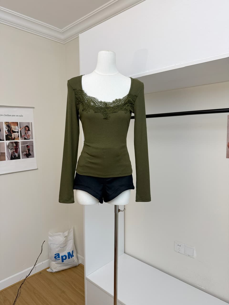 밤나무 코코아 bankelili 한 여성 근육 바닥 의류 레이스 인사이드 가져 가라. 우아함 광장 칼라 긴팔 기본 셔츠 여성 상세 이미지 4