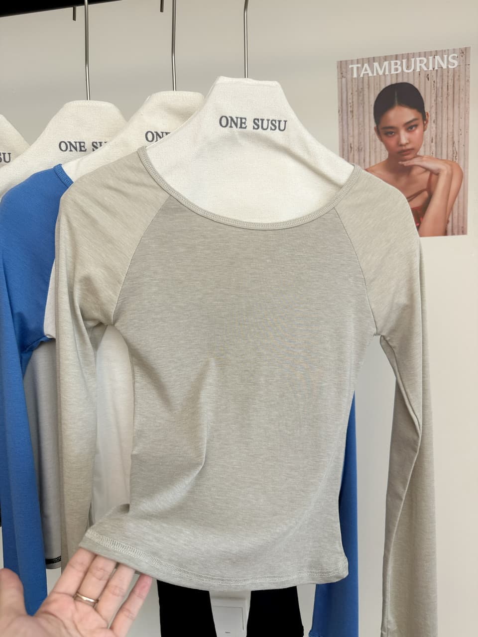 skk store 가벼움 알몸의 센스 t 프로 피부 편안함 주간 실크 양모 레트로 패치워크 배색 삽입 어깨 소매 티셔츠 여성 상세 이미지 20