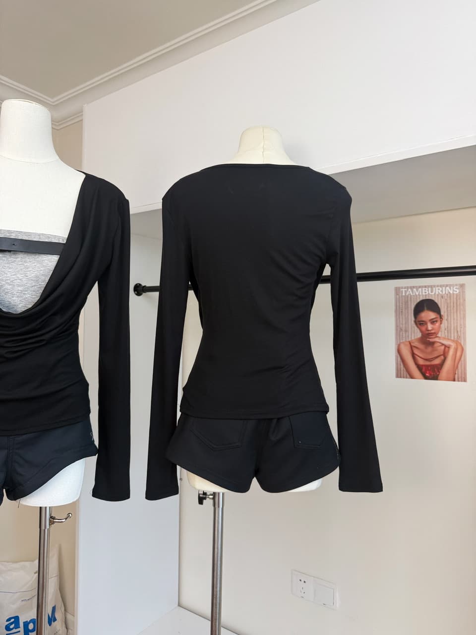 aomalm 덜 또한 눈 雾霭 침수 ~ 중 쇼어 다시 a 다시 바람의 소리 페이크 레이어드 흔들다 칼라 티셔츠 여성 가을 쇼트 스타일 맨위 상세 이미지 7