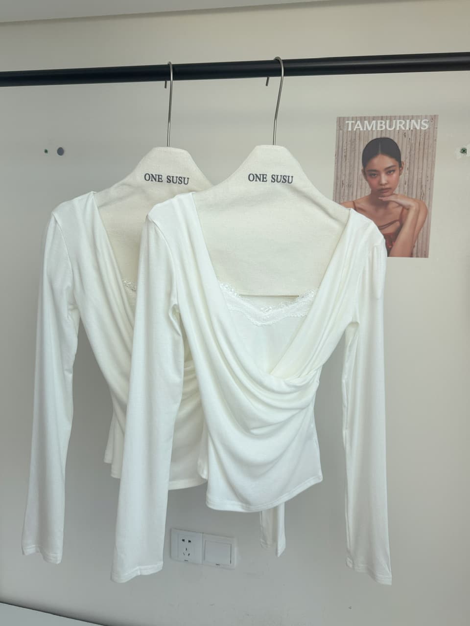 yolo shop 주간 실크 양모 레이스 페이크 레이어드 흔들다 칼라 긴팔 맨위 고급 품격 V넥 인사이드 가져 가라. 만나는 상세 이미지 8
