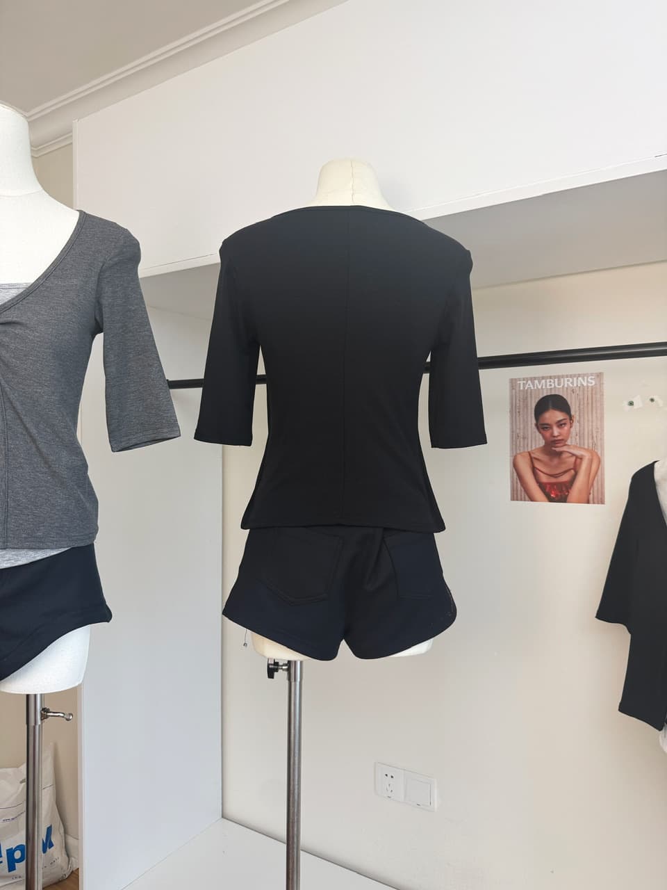 yolo shop 주간 실크 양모 레이스 페이크 레이어드 흔들다 칼라 긴팔 맨위 고급 품격 V넥 인사이드 가져 가라. 만나는 이미지 5