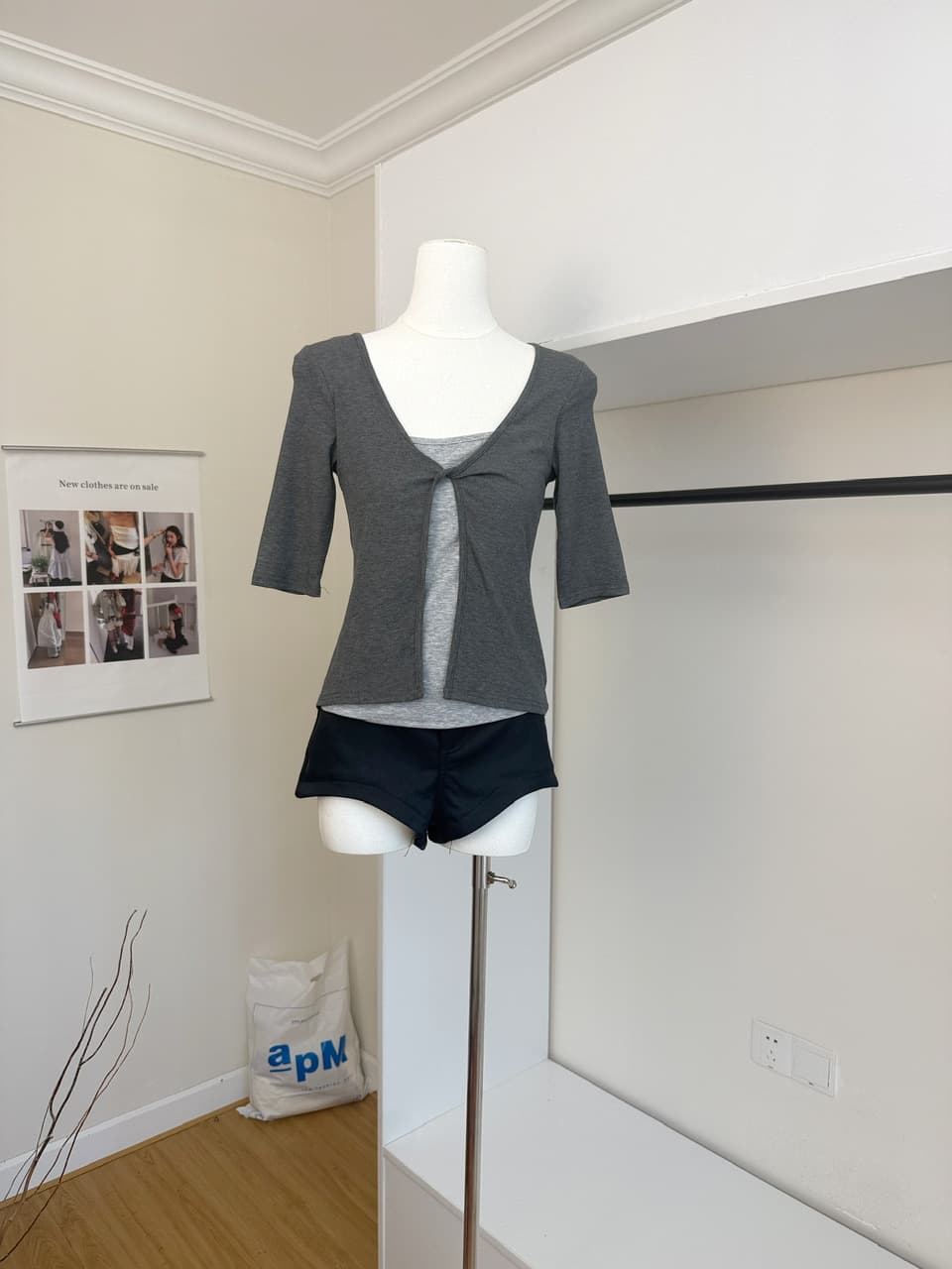 yolo shop 주간 실크 양모 레이스 페이크 레이어드 흔들다 칼라 긴팔 맨위 고급 품격 V넥 인사이드 가져 가라. 만나는 상세 이미지 4