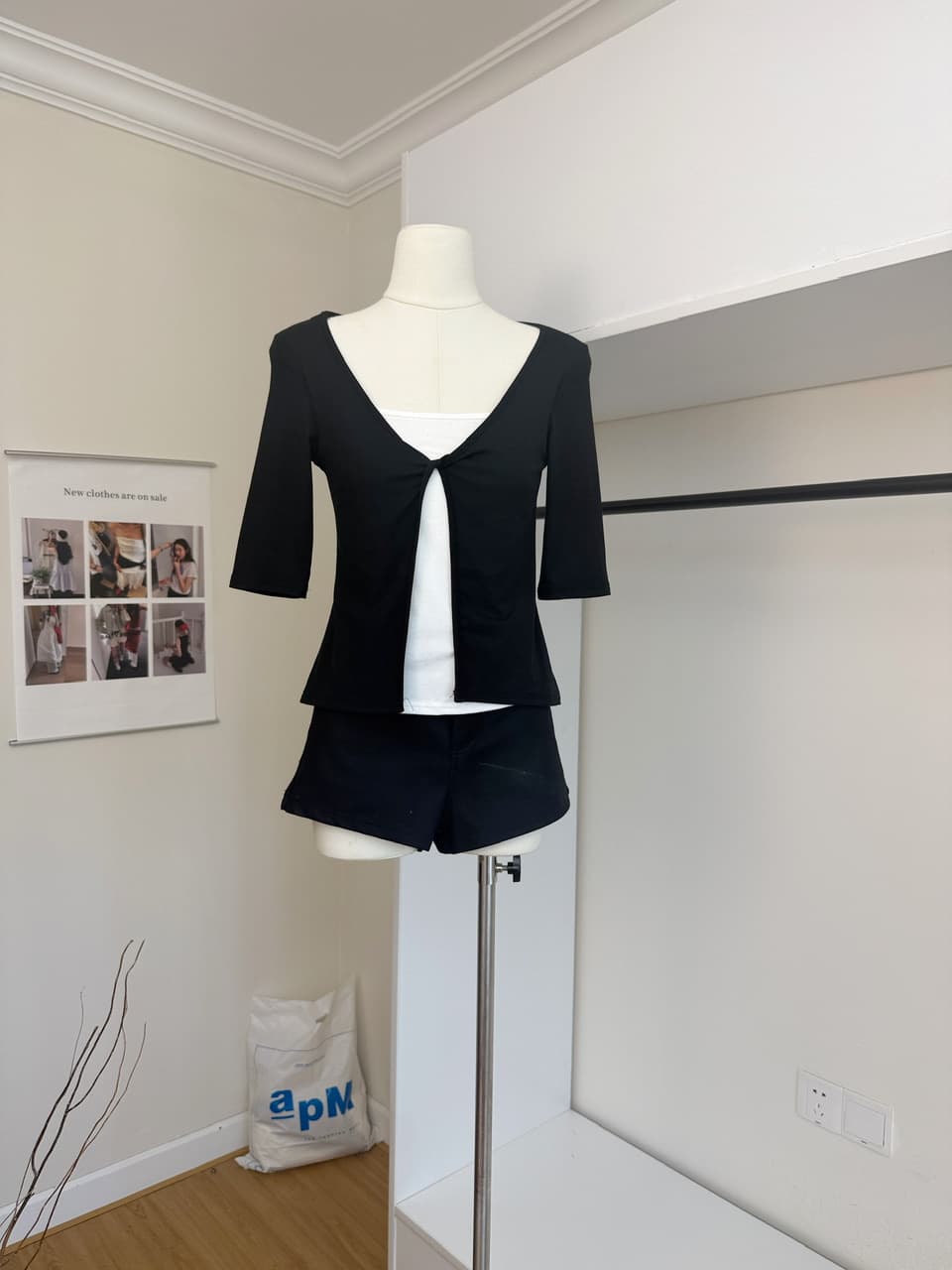 yolo shop 주간 실크 양모 레이스 페이크 레이어드 흔들다 칼라 긴팔 맨위 고급 품격 V넥 인사이드 가져 가라. 만나는 상세 이미지 6
