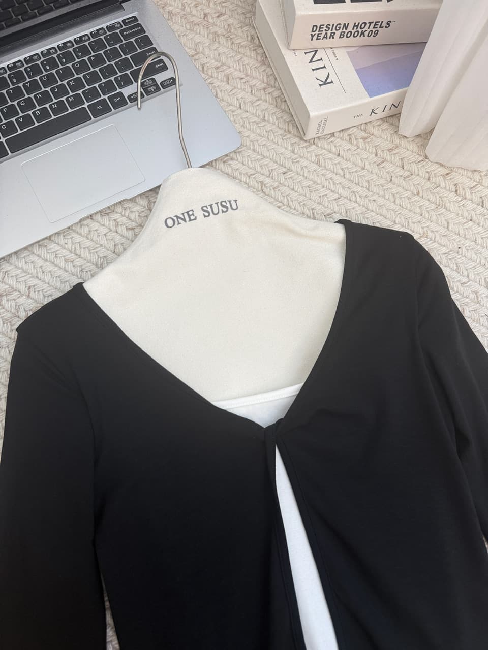 yolo shop 주간 실크 양모 레이스 페이크 레이어드 흔들다 칼라 긴팔 맨위 고급 품격 V넥 인사이드 가져 가라. 만나는 상세 이미지 17