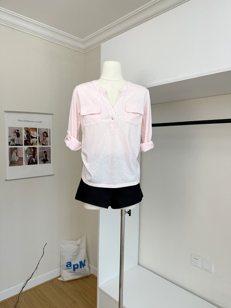 yookson 느슨함 basic 현재 문제 chao 사랑 높음 비율 부드럽다 면 편안함 통기성 중간 소매 티셔츠 여성 상세 이미지 9