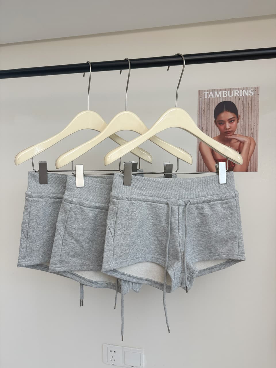 yolo shop 회색 니트 다용도 타이트 스커트 반바지 여성 여름 아메리칸 핫걸 캐주얼 하이웨이스트 운동 핫 바지 상세 이미지 11