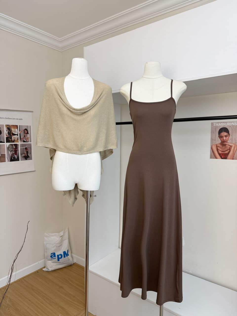 yolo shop 한 부서 느긋한 부드러운 품격 세트 아마 얇은 스타일 숄 몸매 가꾸기 허리 수축 슬립 드레스 상세 이미지 4