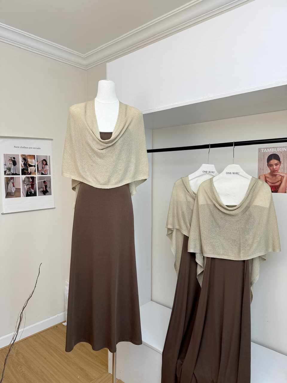 yolo shop 한 부서 느긋한 부드러운 품격 세트 아마 얇은 스타일 숄 몸매 가꾸기 허리 수축 슬립 드레스 상세 이미지 5
