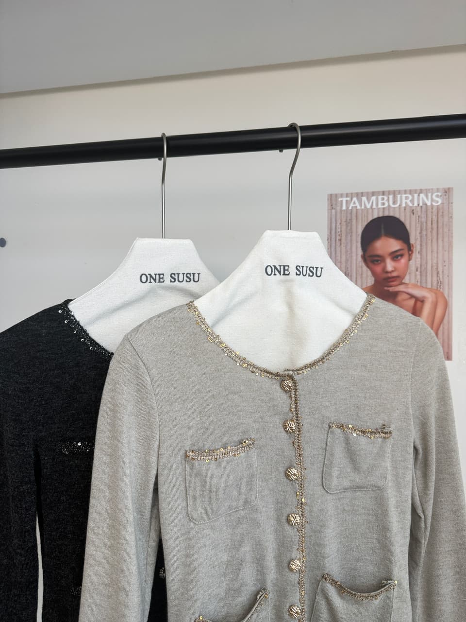 skk store paris 높음 세트 패션 위크 260g 레트로 천 골드 샤오시엔 재킷 절묘한 분장 ~ 중 느슨함 상세 이미지 9