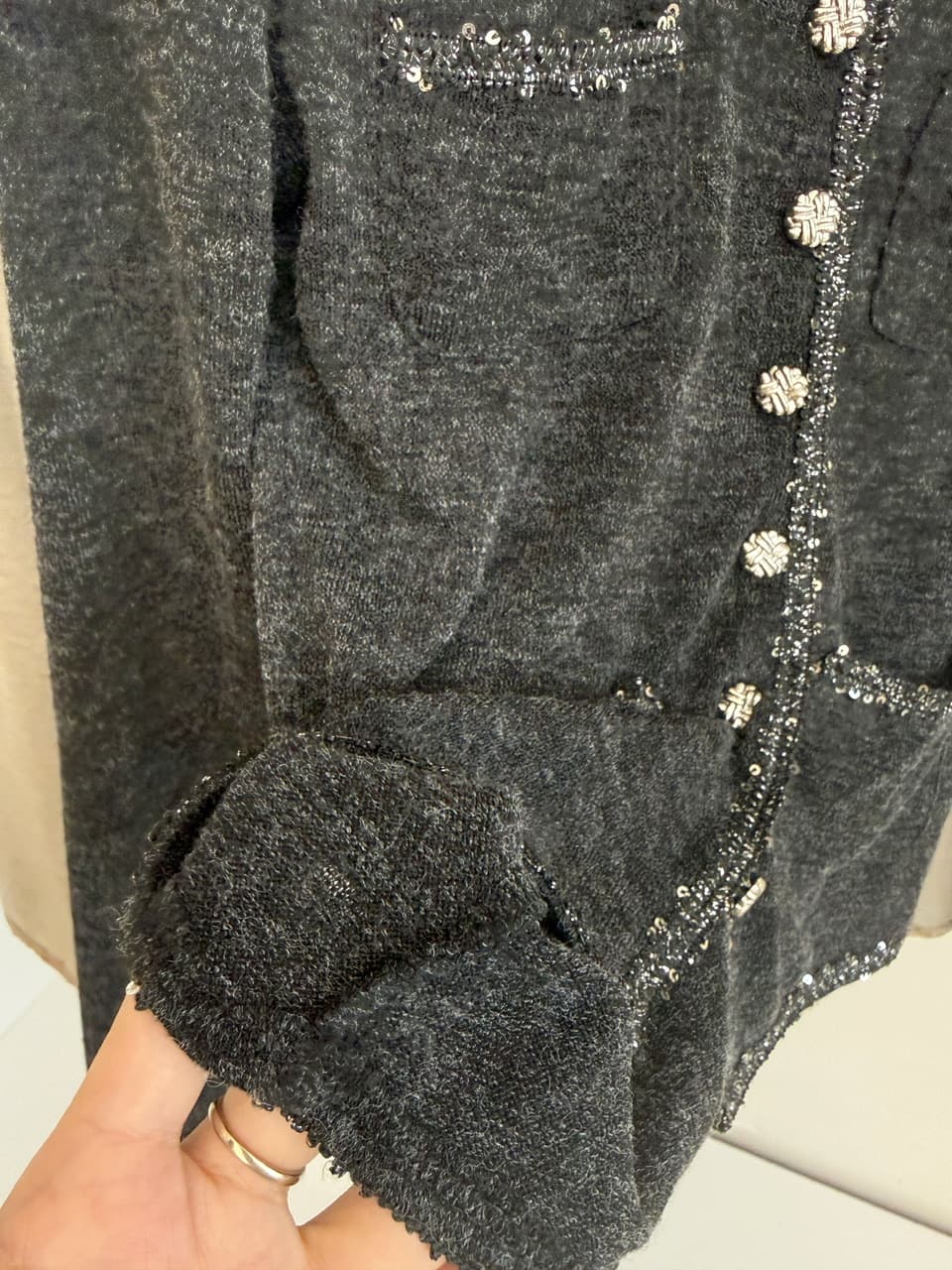skk store paris 높음 세트 패션 위크 260g 레트로 천 골드 샤오시엔 재킷 절묘한 분장 ~ 중 느슨함 상세 이미지 15