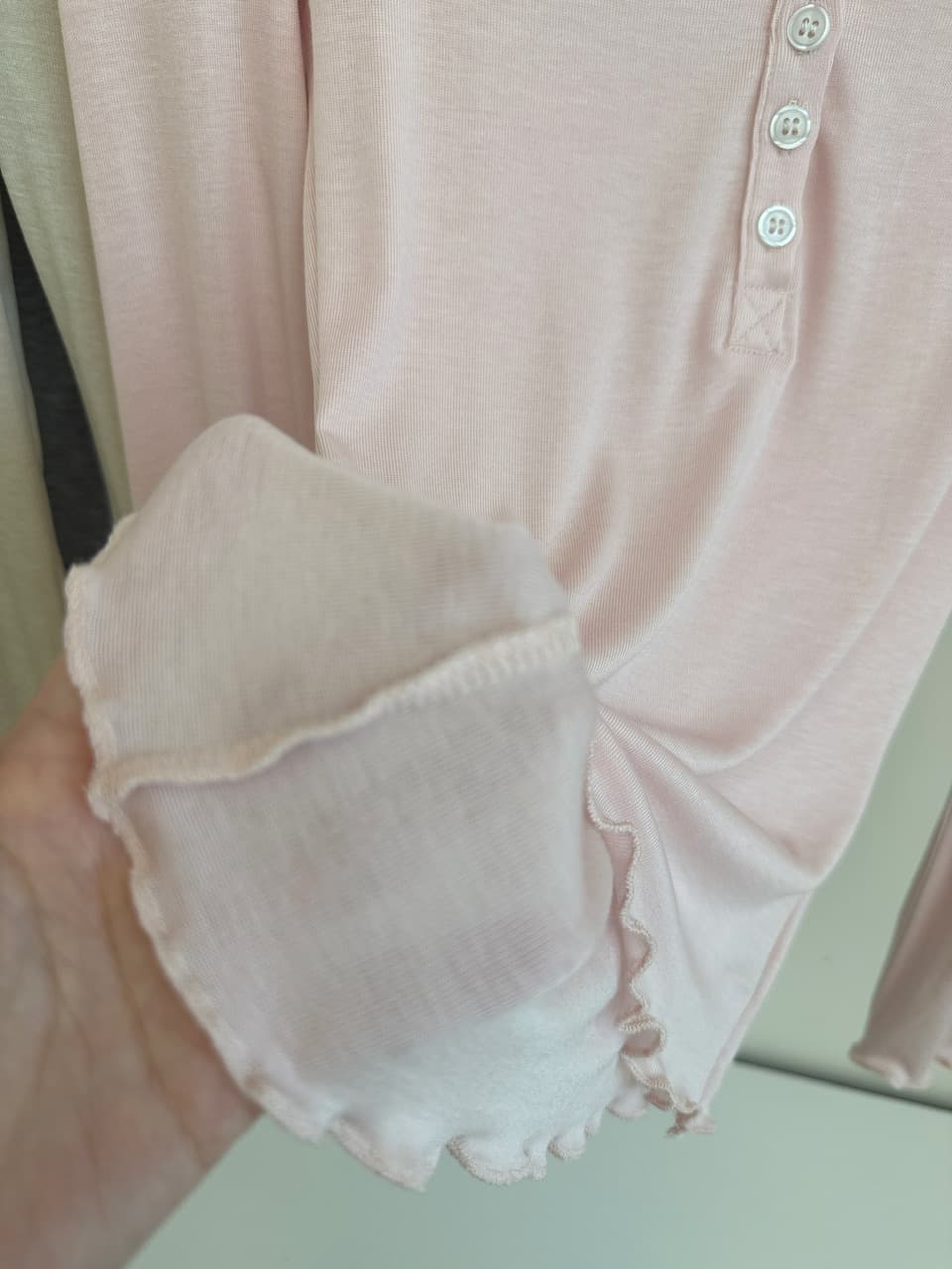 ahy 인생 bi 입력 주간 실크 양모 프로 피부 높음 폭탄 레이스 밑단 기본 셔츠 긴팔 티셔츠 신제품 상세 이미지 17