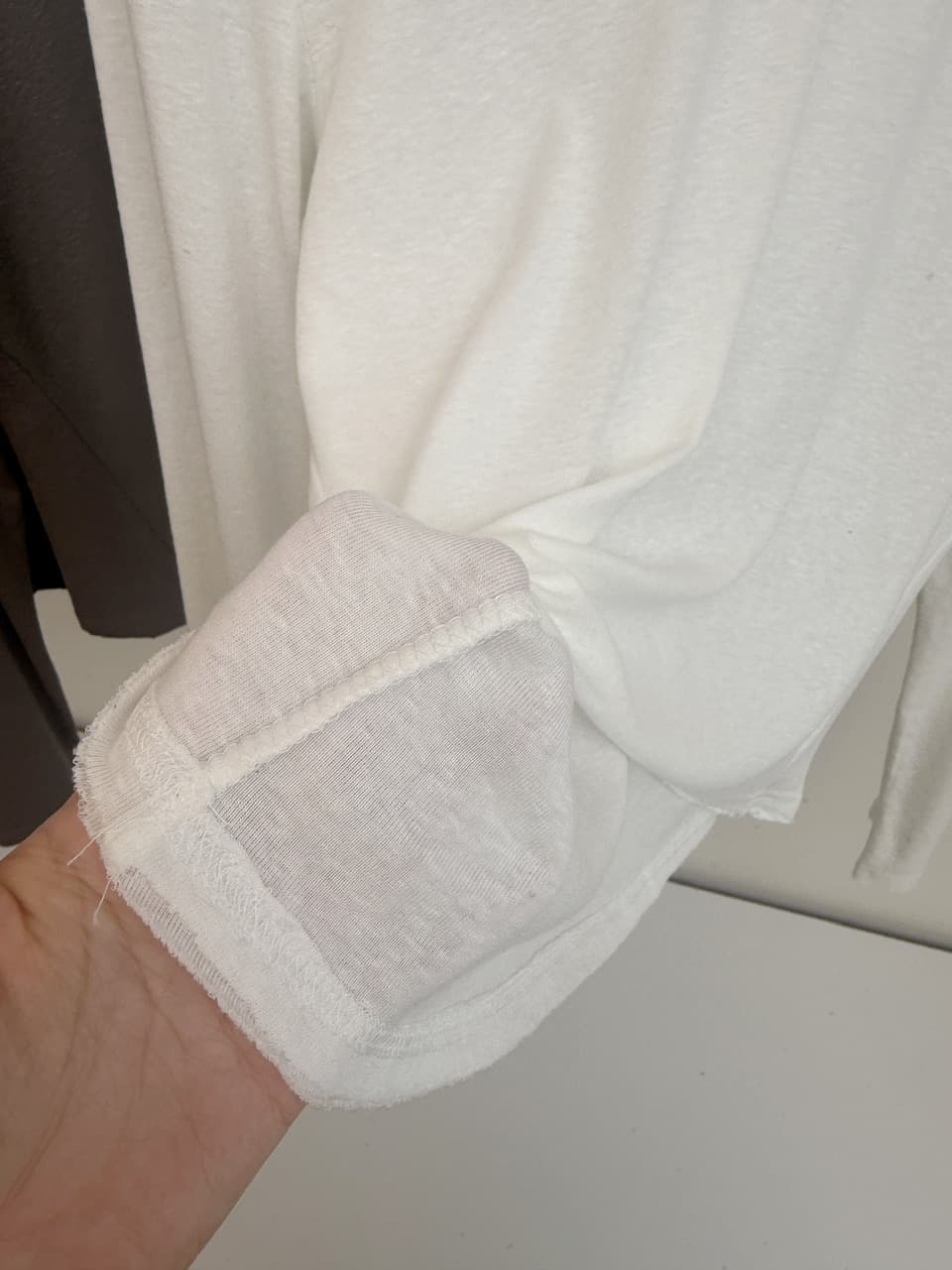 sun11 통기성 부드러운 t 화이트 V넥 라이 경기 서울 긴팔 티셔츠 여성 가을 180g 얇고 가벼운 니트 맨위 상세 이미지 19