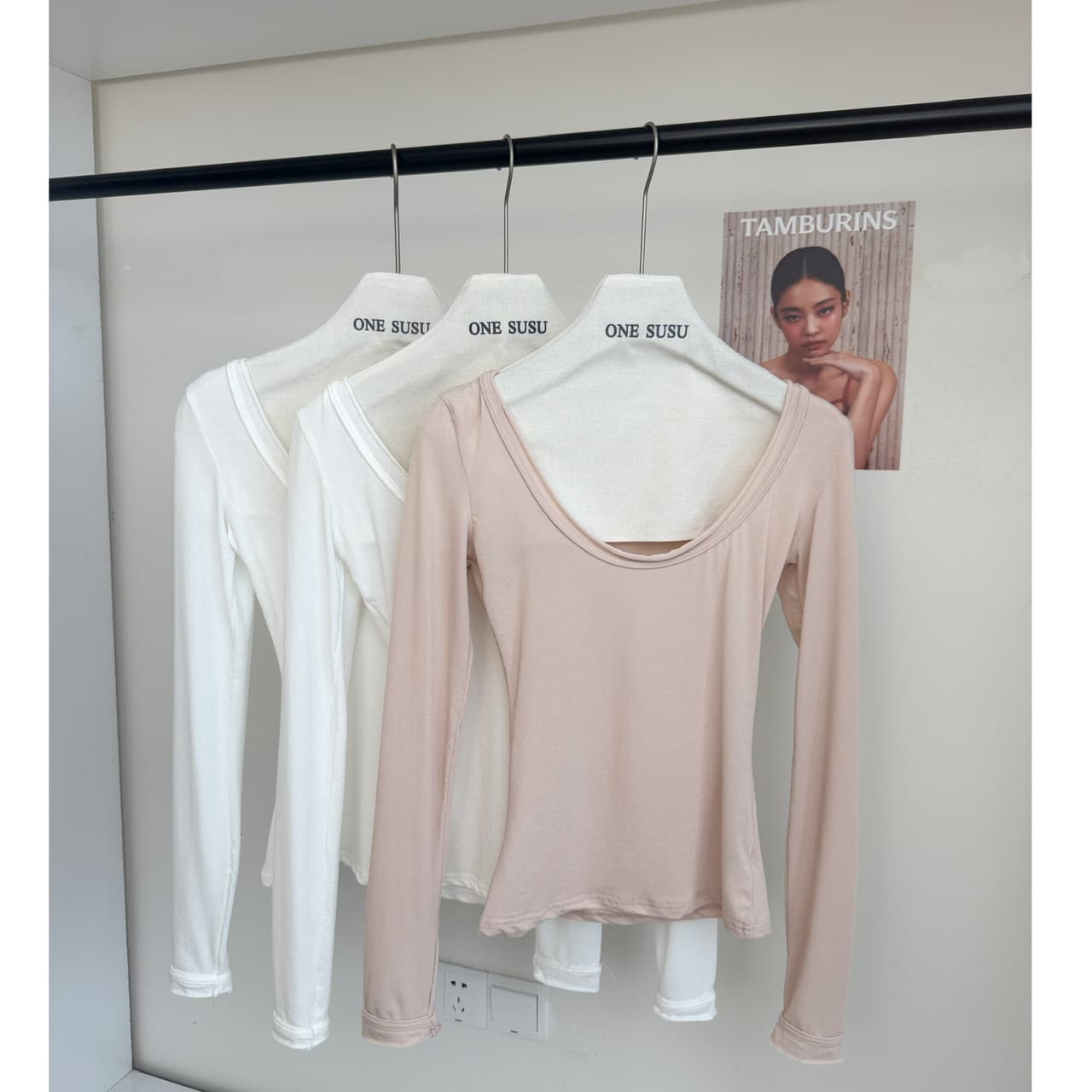 화이트 워터 여성 편안함 가면 t u 칼라 긴팔 티셔츠 여성 이른 가을 한 부서 느긋한 느슨함 센스 몸매 가꾸기 슬림해 보이는 맨위 이미지 6