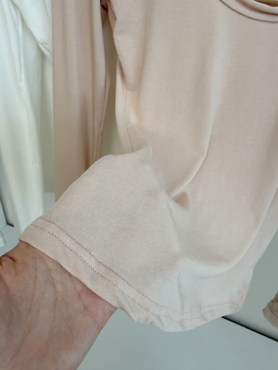 화이트 워터 여성 편안함 가면 t u 칼라 긴팔 티셔츠 여성 이른 가을 한 부서 느긋한 느슨함 센스 몸매 가꾸기 슬림해 보이는 맨위 상세 이미지 13