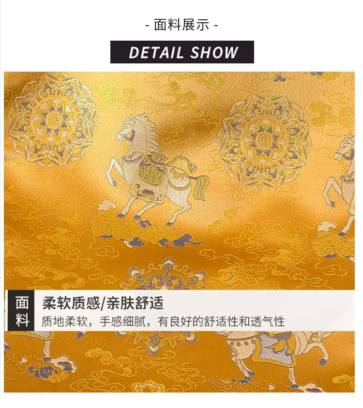 새로운 중식 작은 말 국풍 송 브로케이드 자카드 베스트 재킷 실크 어깨 조끼 외부 가져 가라. 패션 프린트 조끼 상세 이미지 5