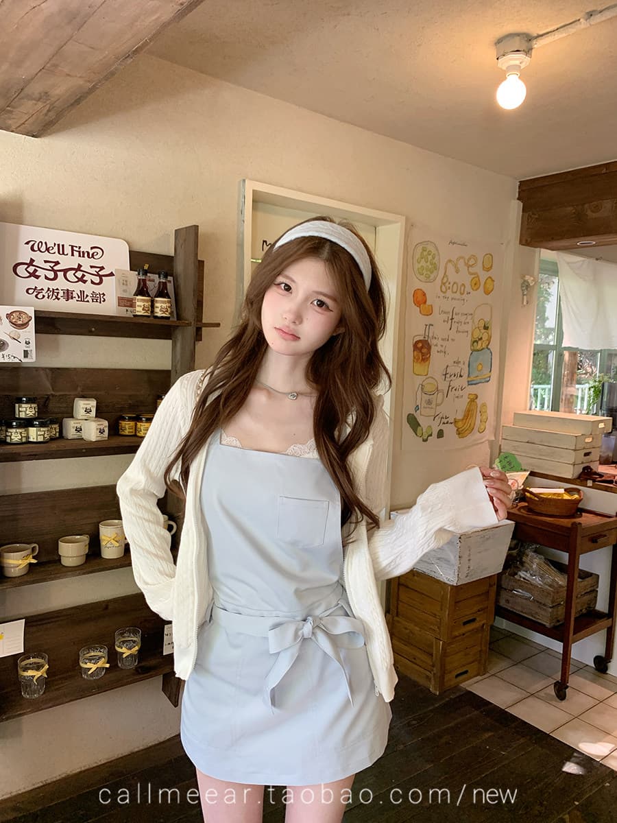 후드 꽈배기 모직물 오픈 가디건 오픈 가디건 여성 조기 가을 루즈핏 지퍼 스웨터 코트 상세 이미지 15