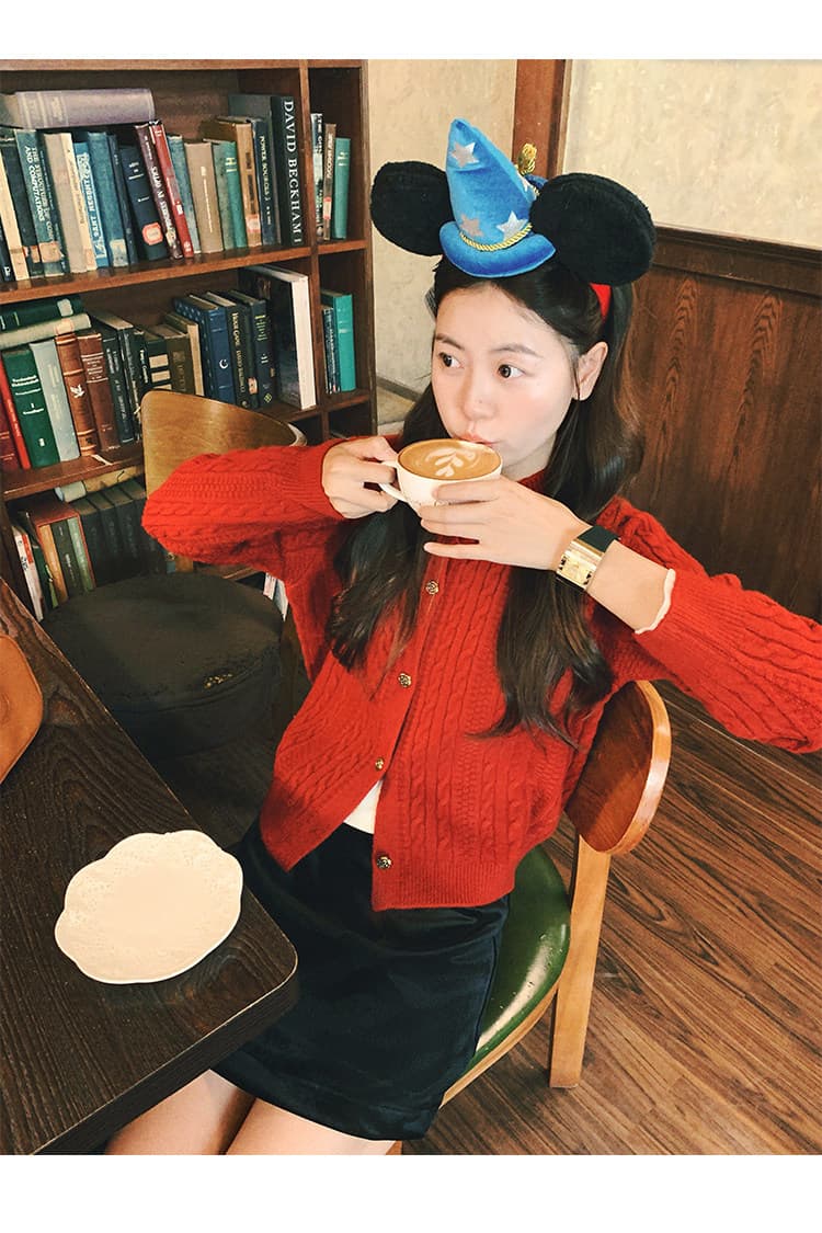 한 번 작은 짭짤한 한 부서 꽈배기 스웨터 여성 코트 가을 겨울철 루즈핏 느긋한 바람 작은 키 니트 오픈 가디건 맨위 상세 이미지 7