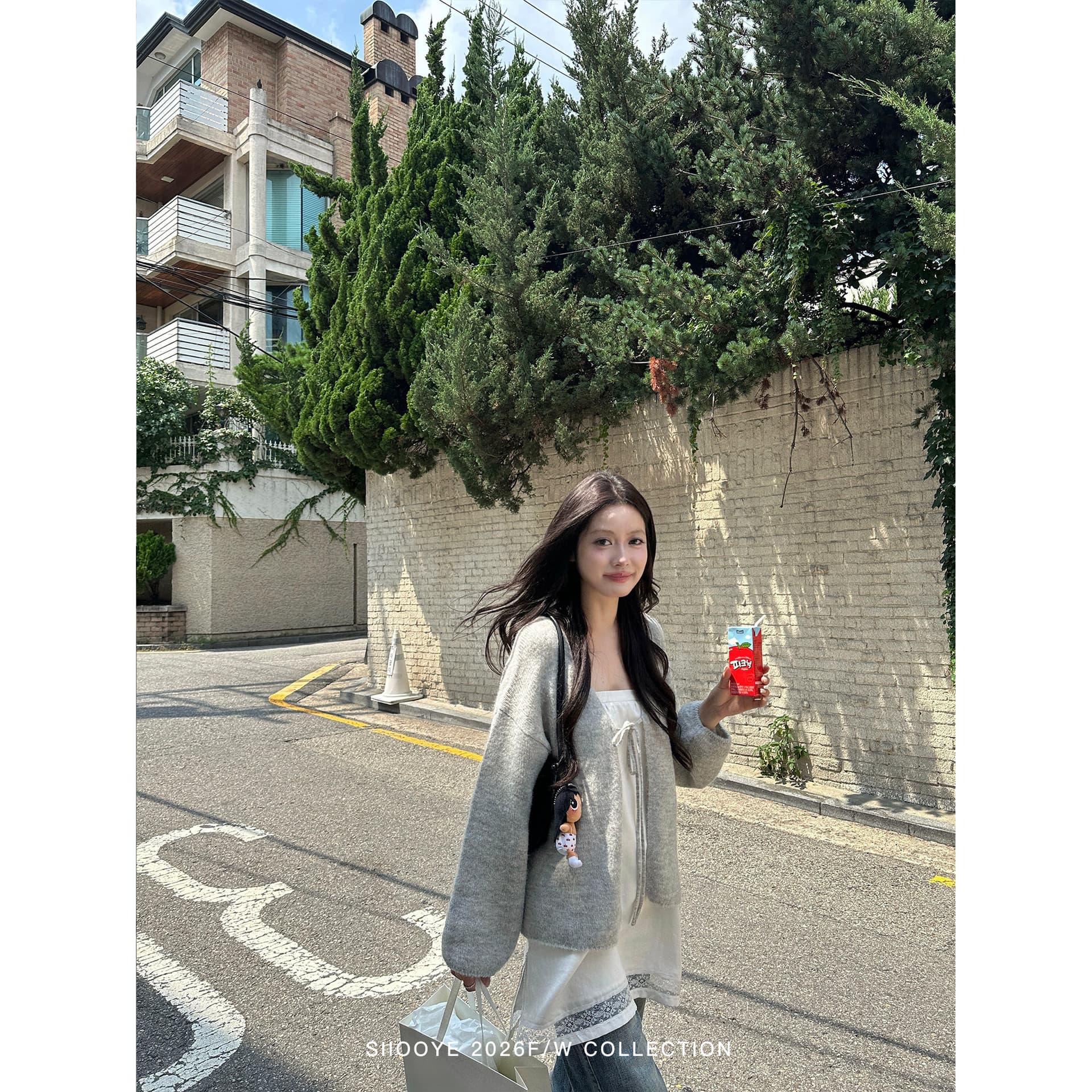 siiooye 남자 플러시 질감 빛 사람들 분위기 포함 양 낙타 털 레이스업 오픈 가디건 스웨터 여자 가을 루즈핏 재킷 이미지 2